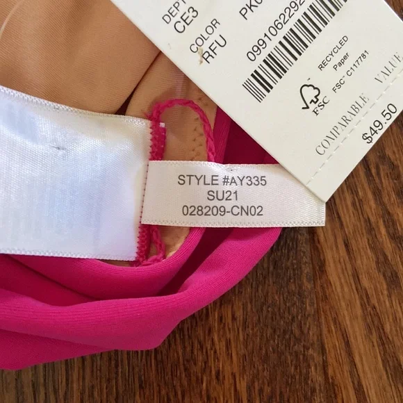 J.Crew Factory High Waist Tie Bikini Bottoms in Radiant Fuchsia Medium - Picture 11 of 12